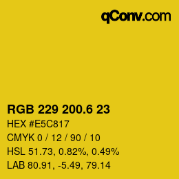 カラーコード: RGB 229 200.6 23 | qconv.com