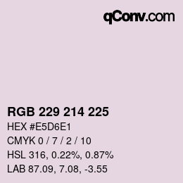 Código de color: RGB 229 214 225 | qconv.com