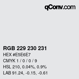 Code couleur: RGB 229 230 231 | qconv.com