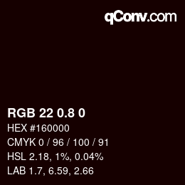 Color code: RGB 22 0.8 0 | qconv.com