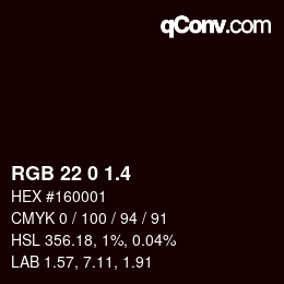 カラーコード: RGB 22 0 1.4 | qconv.com