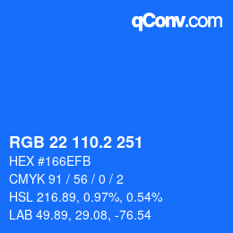 Color code: RGB 22 110.2 251 | qconv.com