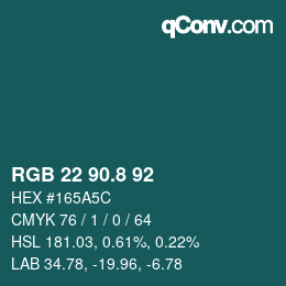 カラーコード: RGB 22 90.8 92 | qconv.com