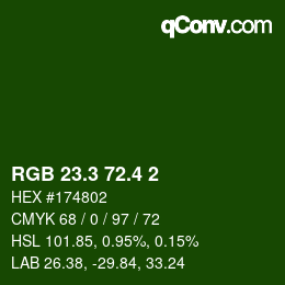 カラーコード: RGB 23.3 72.4 2 | qconv.com