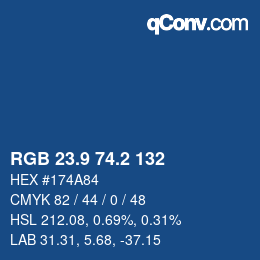 Color code: RGB 23.9 74.2 132 | qconv.com