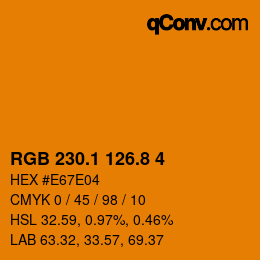 Color code: RGB 230.1 126.8 4 | qconv.com