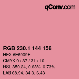 カラーコード: RGB 230.1 144 158 | qconv.com