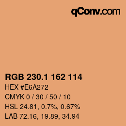 カラーコード: RGB 230.1 162 114 | qconv.com