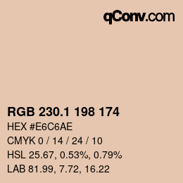 Color code: RGB 230.1 198 174 | qconv.com