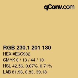 カラーコード: RGB 230.1 201 130 | qconv.com