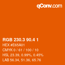 カラーコード: RGB 230.3 90.4 1 | qconv.com