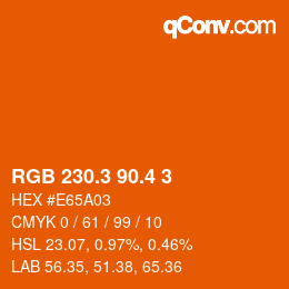 カラーコード: RGB 230.3 90.4 3 | qconv.com