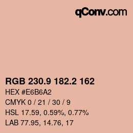 Color code: RGB 230.9 182.2 162 | qconv.com