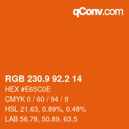 Color code: RGB 230.9 92.2 14 | qconv.com