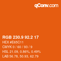 Color code: RGB 230.9 92.2 17 | qconv.com