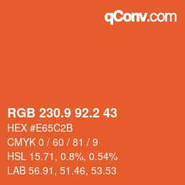 Color code: RGB 230.9 92.2 43 | qconv.com