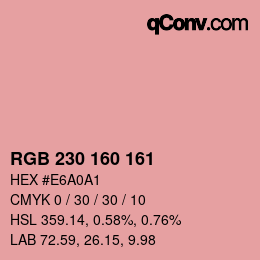 Color code: RGB 230 160 161 | qconv.com
