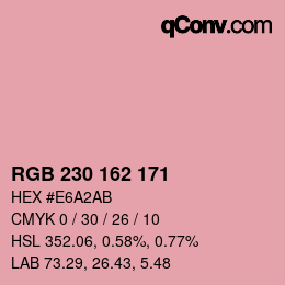 Color code: RGB 230 162 171 | qconv.com