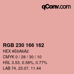 Farbcode: RGB 230 166 162 | qconv.com