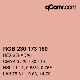 Farbcode: RGB 230 173 160 | qconv.com