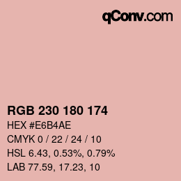 Farbcode: RGB 230 180 174 | qconv.com