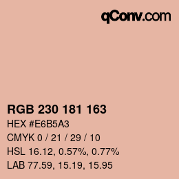 Code couleur: RGB 230 181 163 | qconv.com