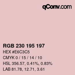 Color code: RGB 230 195 197 | qconv.com