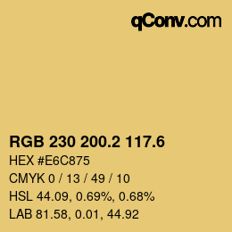 カラーコード: RGB 230 200.2 117.6 | qconv.com