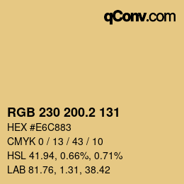 カラーコード: RGB 230 200.2 131 | qconv.com