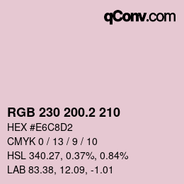 カラーコード: RGB 230 200.2 210 | qconv.com