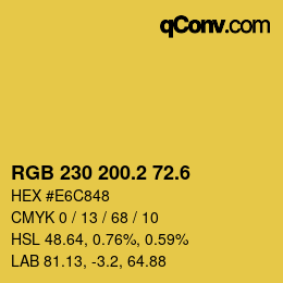 カラーコード: RGB 230 200.2 72.6 | qconv.com