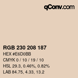 Farbcode: RGB 230 208 187 | qconv.com