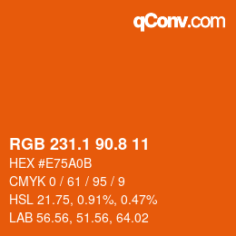 Color code: RGB 231.1 90.8 11 | qconv.com