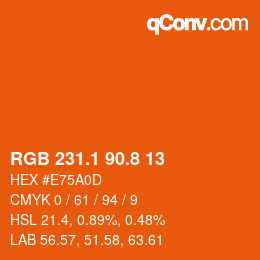 Color code: RGB 231.1 90.8 13 | qconv.com