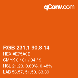 Color code: RGB 231.1 90.8 14 | qconv.com