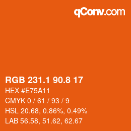 Color code: RGB 231.1 90.8 17 | qconv.com