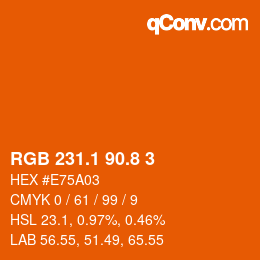 Color code: RGB 231.1 90.8 3 | qconv.com