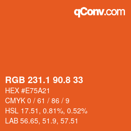 Color code: RGB 231.1 90.8 33 | qconv.com