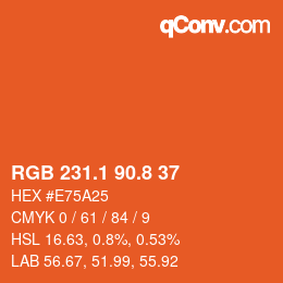 Color code: RGB 231.1 90.8 37 | qconv.com
