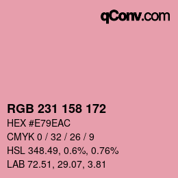 颜色代码: RGB 231 158 172 | qconv.com