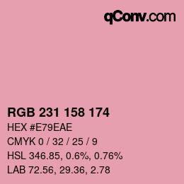 颜色代码: RGB 231 158 174 | qconv.com