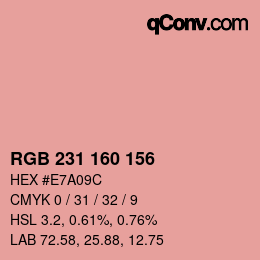 Color code: RGB 231 160 156 | qconv.com