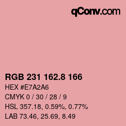 Color code: RGB 231 162.8 166 | qconv.com