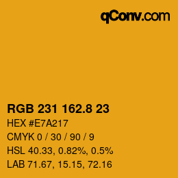 Color code: RGB 231 162.8 23 | qconv.com