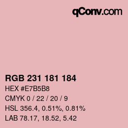 Farbcode: RGB 231 181 184 | qconv.com