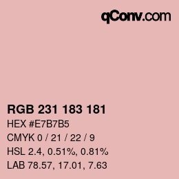 カラーコード: RGB 231 183 181 | qconv.com