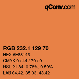 カラーコード: RGB 232.1 129 70 | qconv.com