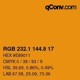 Color code: RGB 232.1 144.8 17 | qconv.com