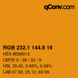 Color code: RGB 232.1 144.8 19 | qconv.com