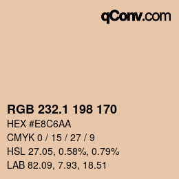 Color code: RGB 232.1 198 170 | qconv.com